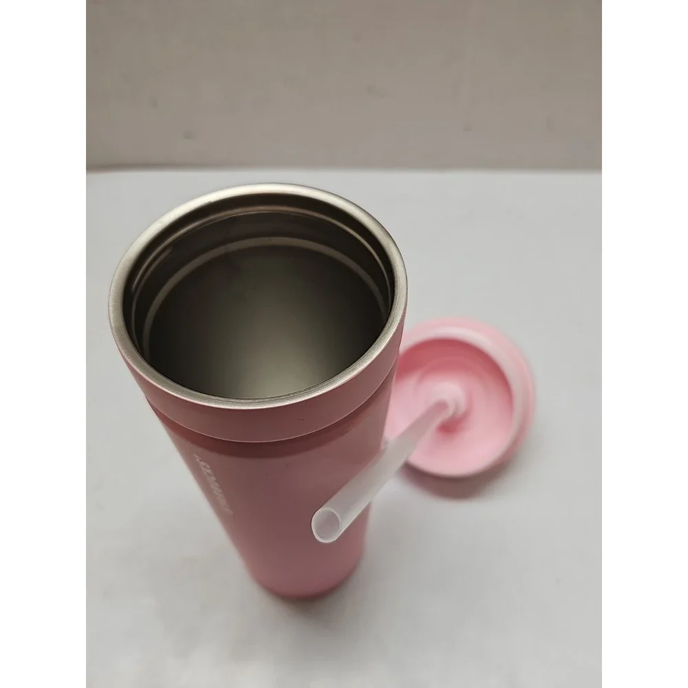 Starbucks Cherry Blossom Soft Touch Stainless Steel 24oz Tumbler Lid Twist Close